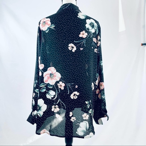 SPENSE Long Sleeve Sheer Floral Blouse Large - Picture 7 of 15